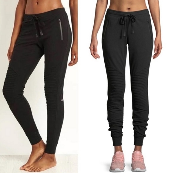 ALO Yoga Pants - NEW ALO YOGA Black Urban Moto Sweatpant NWOT